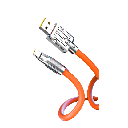 ACTION CABLE ZINCO 120 W 6 A USB>TYPE-C cavo di ricarica veloce Onegearpro