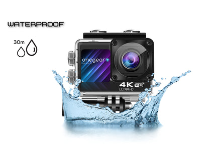 EIS4K PRO 60 FPS Stabilizzatore EIS SIX -AXIS Doppio display 30 mt waterproof actioncam