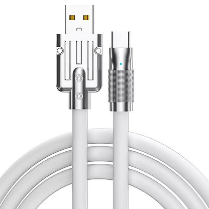 ACTION CABLE ZINCO 120 W 6 A USB>TYPE-C cavo di ricarica veloce Onegearpro