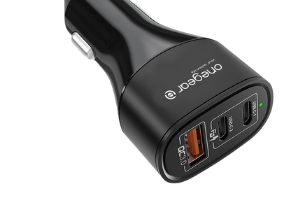 ACTION CAR CHARGER 60W 3 PORTE   (1 USB 2 TYPE-C) caricabatterie auto Onegearpro