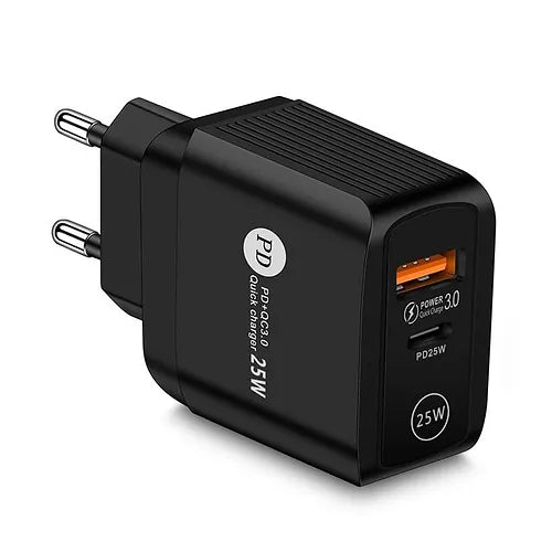 ACTION CHARGER 2 PORTA USB + PD QC3.0 25W caricabatterie Onegearpro