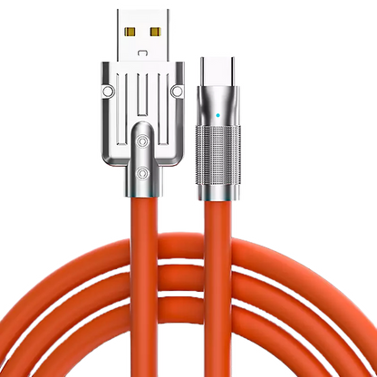 ACTION CABLE ZINCO 120 W 6 A USB>TYPE-C cavo di ricarica veloce Onegearpro