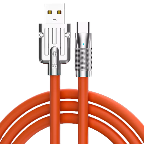 ACTION CABLE ZINCO 120 W 6 A USB>TYPE-C cavo di ricarica veloce Onegearpro