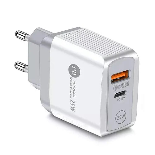 ACTION CHARGER 2 PORTA USB + PD QC3.0 25W caricabatterie Onegearpro